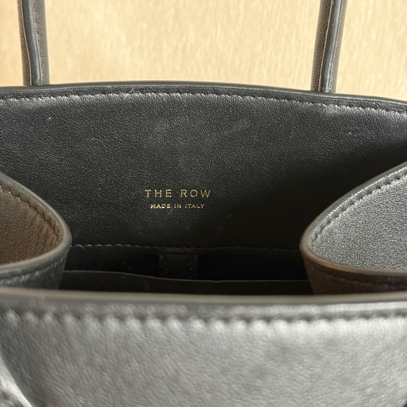 The Row Margaux 10 Black Leather Top Handle Bag | Made in Italy | Authentic - Picture 9 of 12